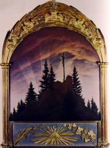 Croce in montagna, cm. 115 x 110,5, Gemäldegalerie, Dresda.